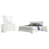 Felicity 4-piece California King Bedroom Set White Gloss